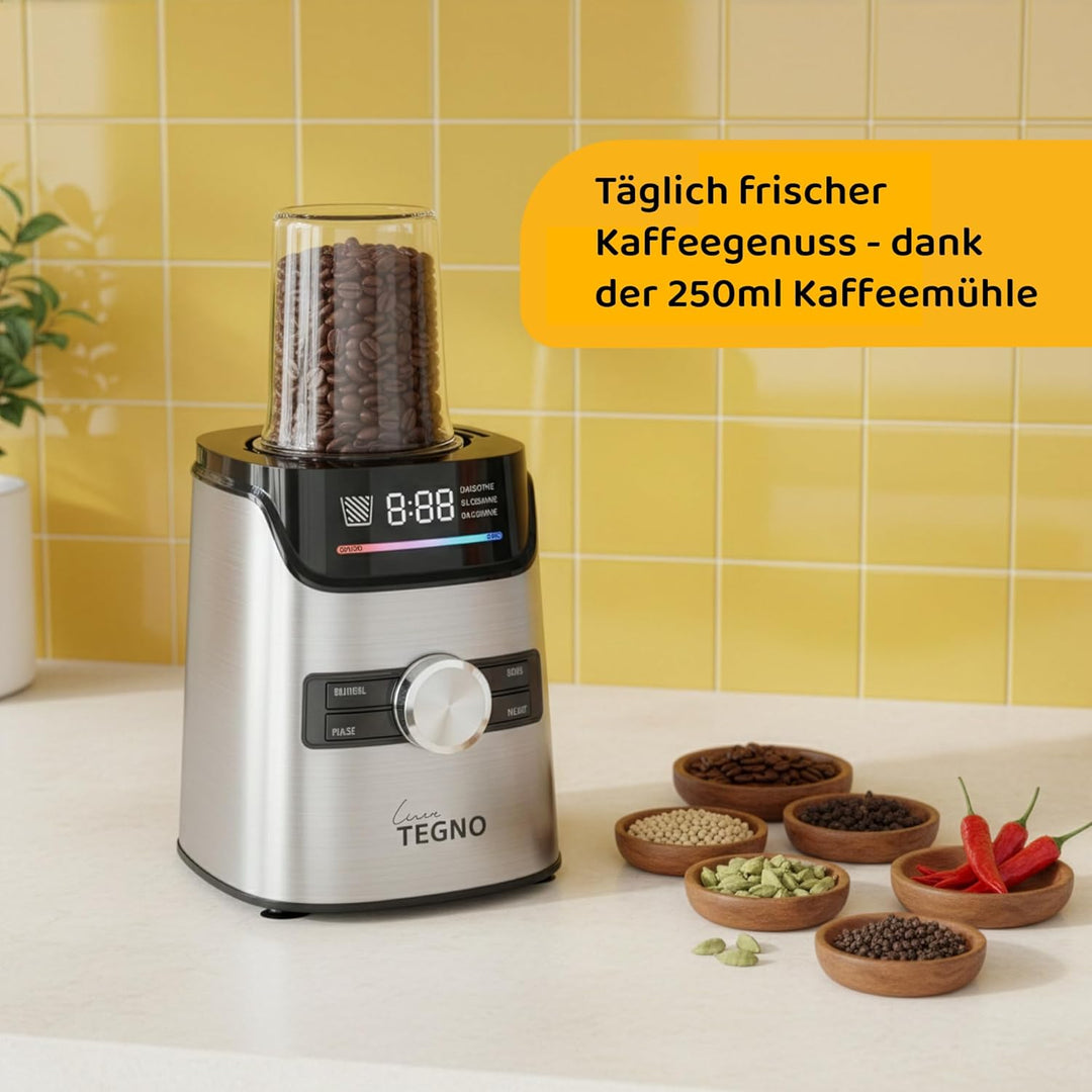 Power Blender - Linea Tegno – Profi Standmixer & Smoothie Maker – 1400W Hochleistungsmixer mit 1,7L
