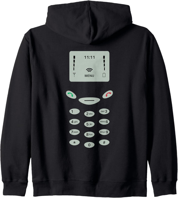 Retro 90er Jahre – Anfang der 2000er Jahre Handy Kapuzenjacke