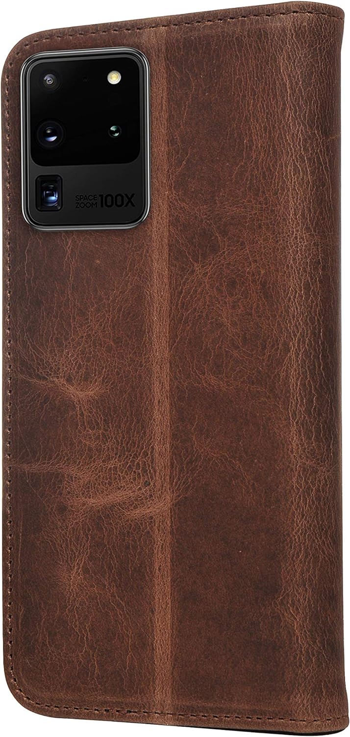 Porter Riley - Lederhülle für Samsung Galaxy S20 Ultra. Premium Echtleder Standhülle/Cover/Brieftasc