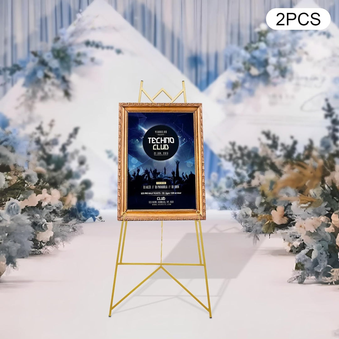 Golden Metall Staffelei, Staffelei Hochzeit,Stand für Aufsteller Sitzplan Hochzeit Künstler Poster,