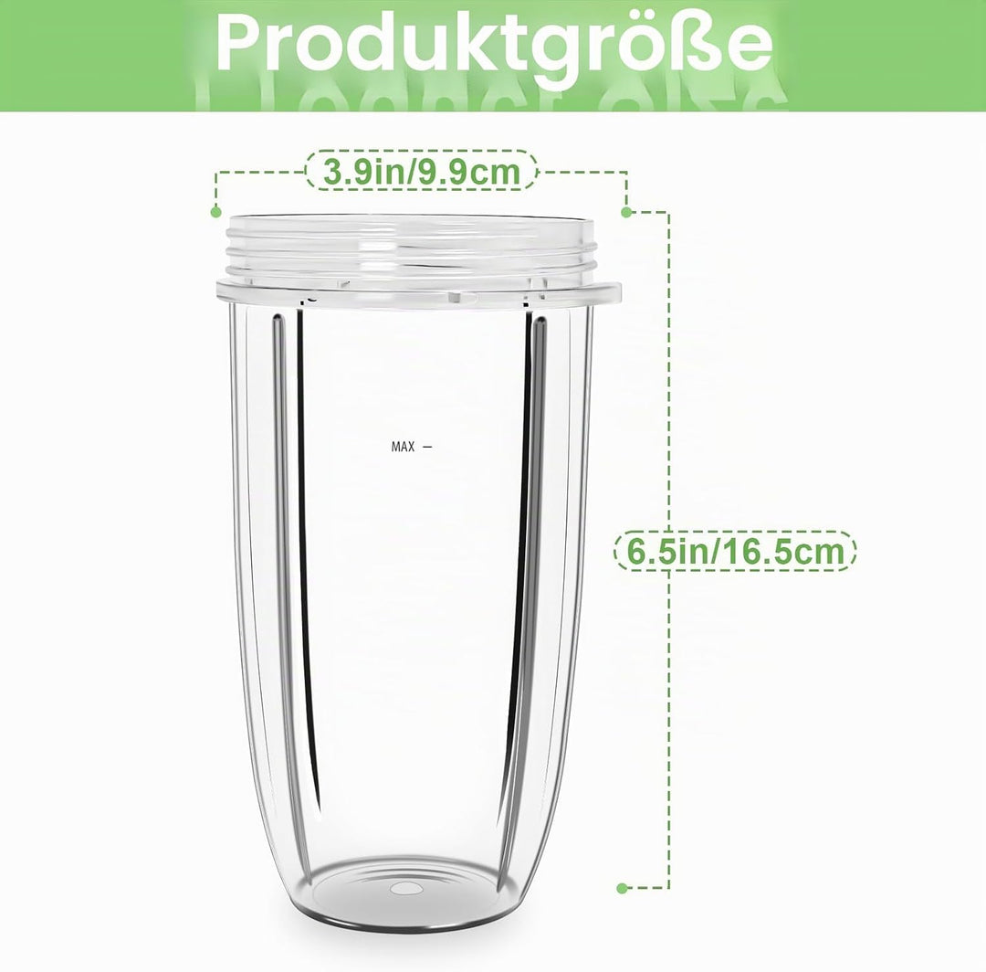 Entsafterbecher Kompatibel mit Nutribullet Mixer 600W/900W, 24oz Becher Ersatzteile für Hochgeschwin
