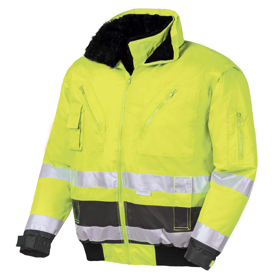 teXXor Warnschutz-Pilotenjacke Vancouver wasserdichte, winddichte Arbeitsjacke, L, gelb, 4106 L Gelb