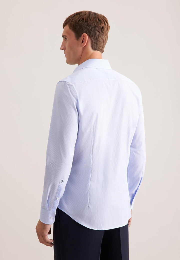 Seidensticker Herren Men Slim Longsleeve Cotton Hemd (1er Pack) 36 Hellblau, 36 Hellblau
