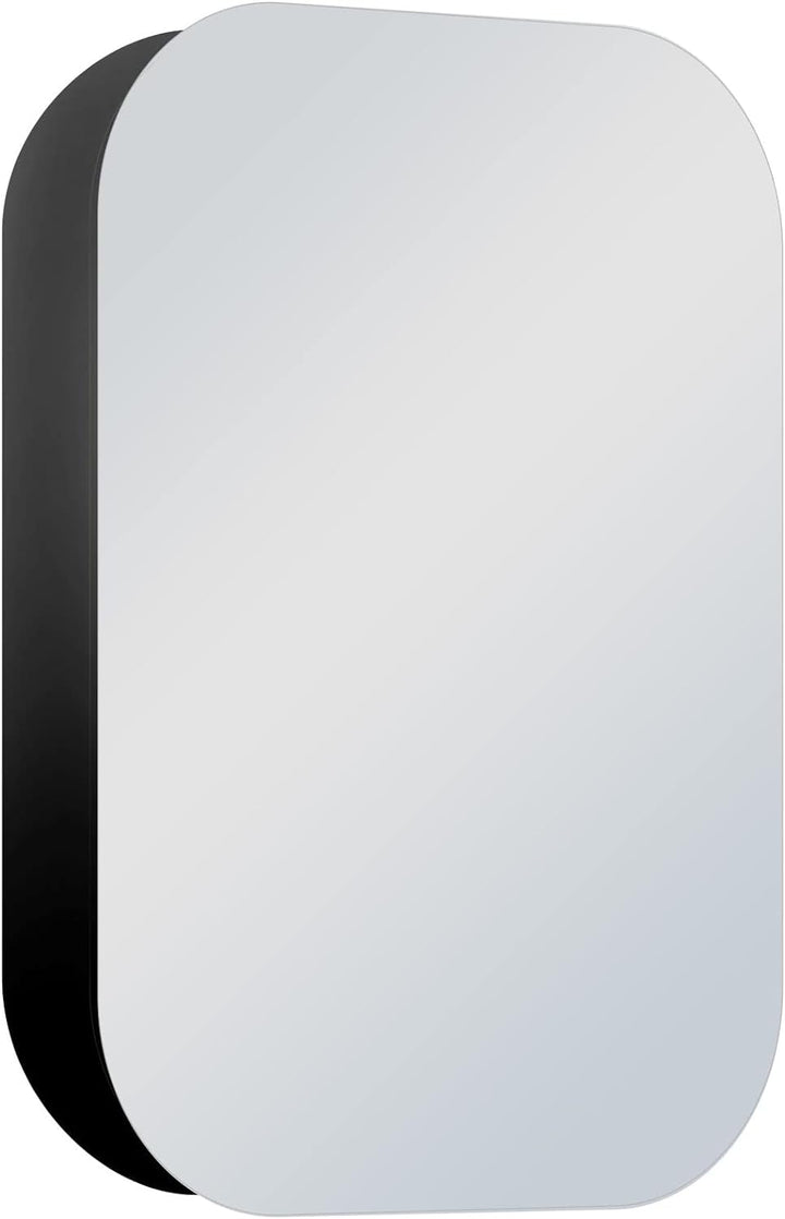 Talos Spiegelschrank Bad oval 40 x 60 cm - Badezimmer Spiegelschrank mit hochwertigem Aluminium Korp