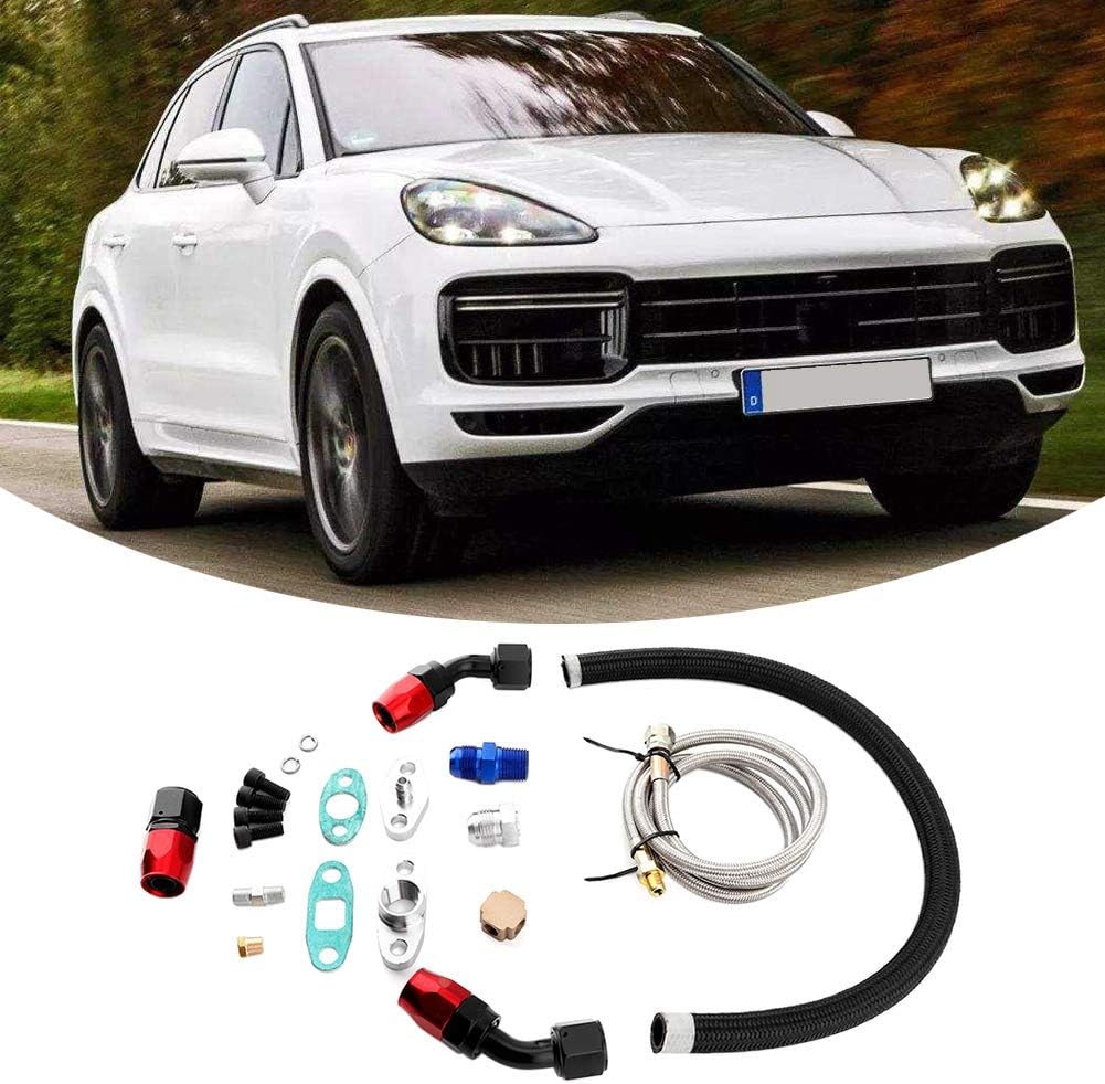 Turbolader-Ölablass-Kit Turbo-Ölzufuhr-Rücklaufleitung AN10 Fitting Adapter Flansch-Kit für T3 T4 GT
