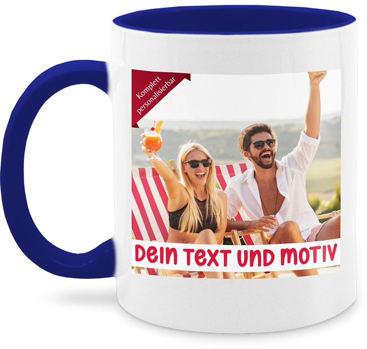 Tasse Tassen 325ml - eigenem Bild - Eigenes Foto Geschenk I - 325 ml - Dunkelblau - selbst gestaltet