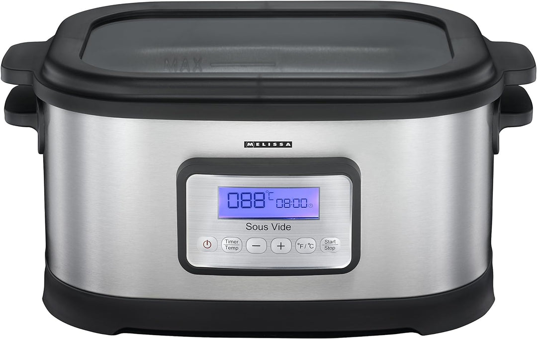 Melissa 16310170 Sous Vide Schongarer Topf, Würstchenwärmer und Vakuum für Küche Kochen bei niedrige