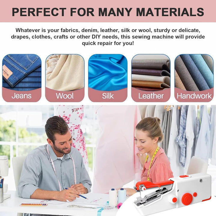 Handnähmaschine, SINZONeu® Mini Elektrische Nähmaschine Tragbar mit Dualem Strom, USB/Batteriebetrie