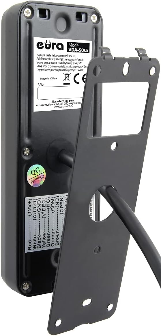 EURA C51A100 Videosprechanlage Vdp-00C5 Schwarz
