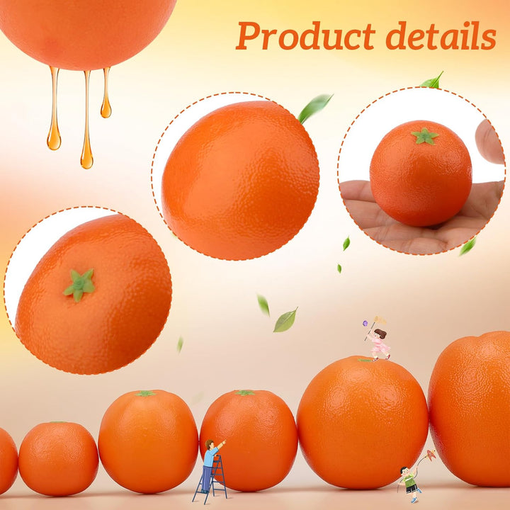 Woration Mix Grössen Gefälschte Obst Orangen Satz Künstliche Lebensecht Simulation Orangen Mandarine