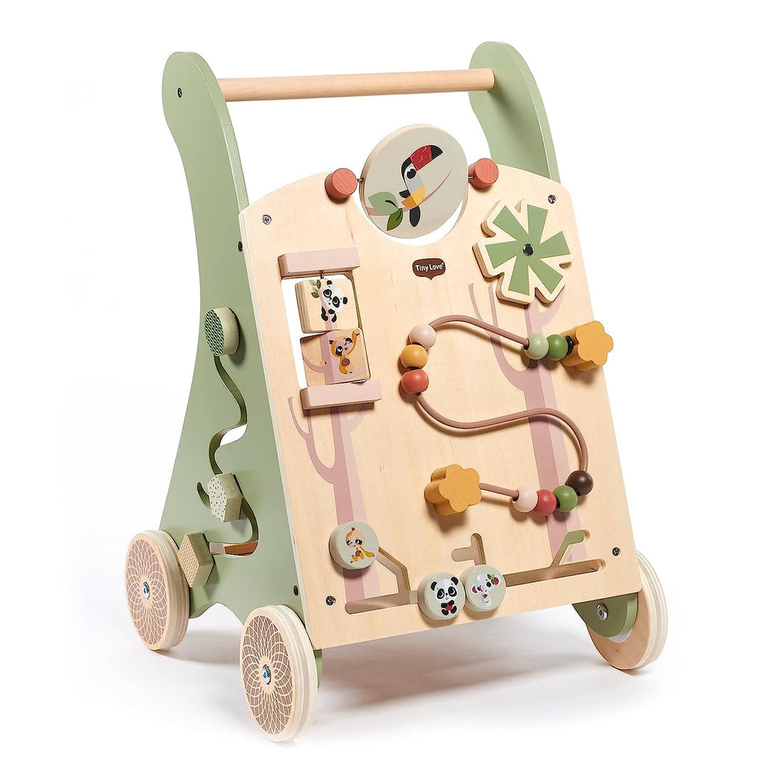 Tiny Love Holz Baby Lauflernwagen, 2-in-1 Activity Baby Lauflernhilfe, 12 interaktive Aktivitäten, m