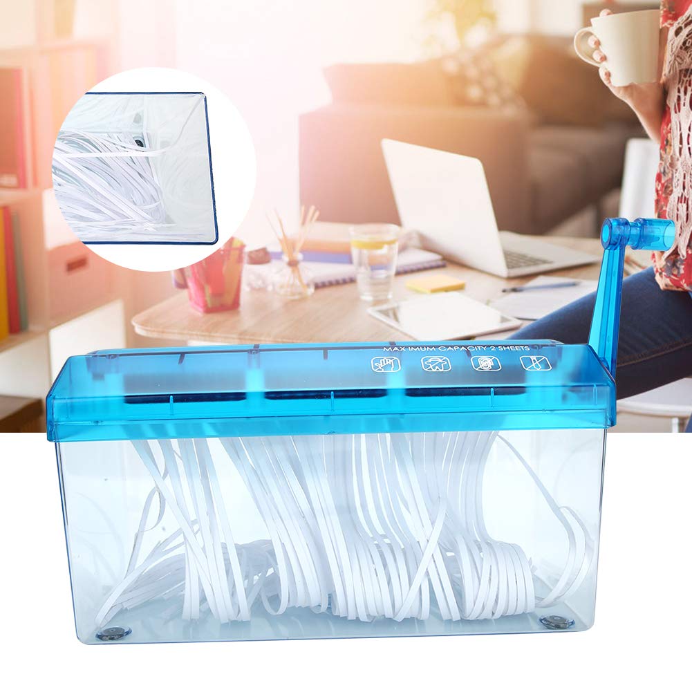 CHICIRIS Mini-Desktop-Handbuch A4 Hand Shredder Schredet Papier Effizient für den Schutz der Bürover