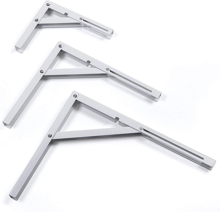 2 Stück SO-TECH® Klappkonsole Profi-Nr.1 L200 Länge: 200 mm/Höhe 160 mm weiss Tragkraft 120 kg (pro