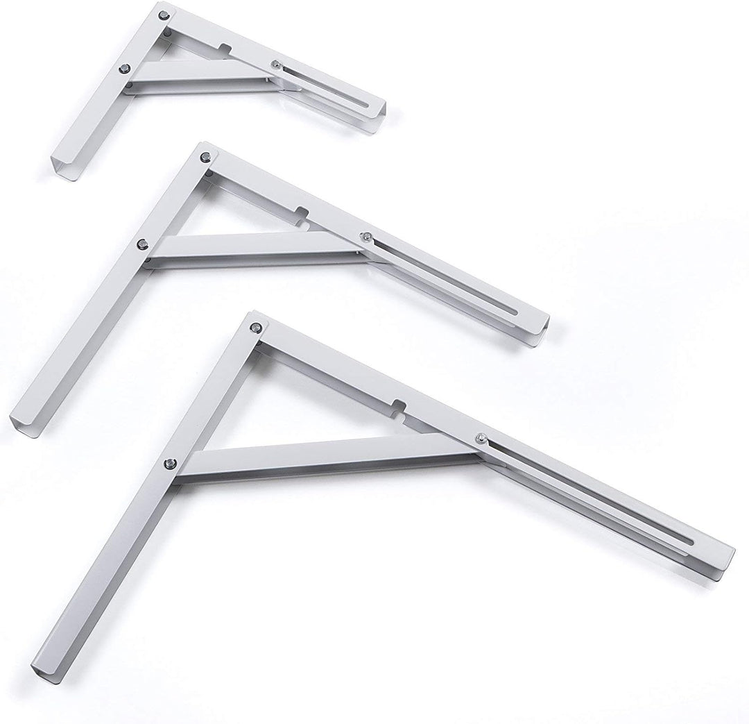 2 Stück SO-TECH® Klappkonsole Profi-Nr.1 L400 Länge: 390 mm/Höhe 300 mm weiss Tragkraft 120 kg (pro