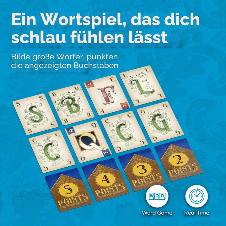 Allplay Applay Wordsy Board Game - 15 Minutes Play Time - 2 to 5 Players