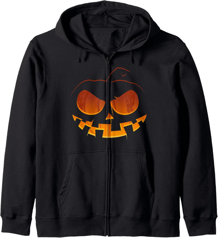 Halloween Kürbis Gesicht Lustiges böse gruselig XD Kostüm Kapuzenjacke