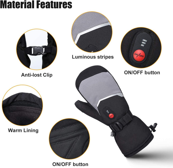 Beheizbare Handschuhe Elektrisch Beheizte Handschuhe Motorradhandschuhe wasserdichte Fahrradhandschu