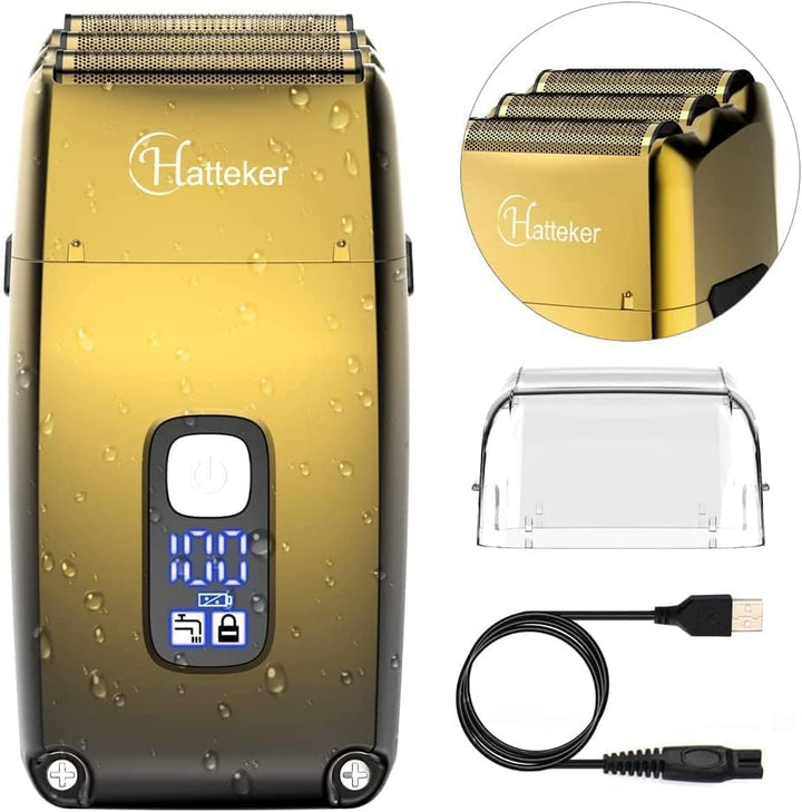 Hatteker Triple Blades Folienrasierer Elektrorasierer Rasierer für Männer Close Glatze Barber Shaver