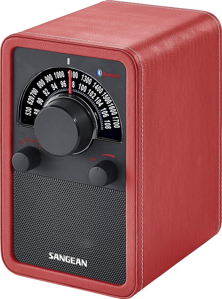 Sangean WR-15BT Retro bluetooth Radio mit AM und FM - Rot/Schwarz