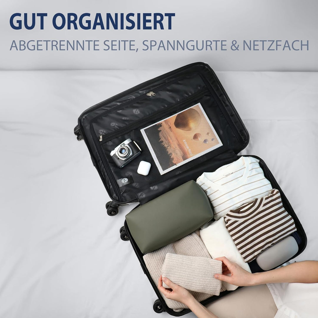 FERGÉ Kofferset 3 teilig Hartschale erweiterbar Toulouse Reisekoffer Trolley-Set (Handgepäck, L, XL)