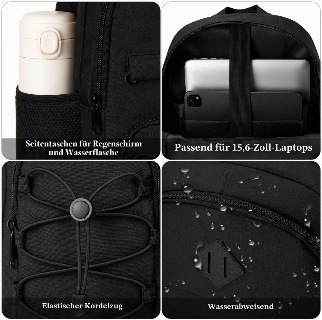 YAMTION Rucksack Laptop für Herren Damen,Schulrucksack Frauen mit USB&amp;Laptopfach Schultasche Jungen