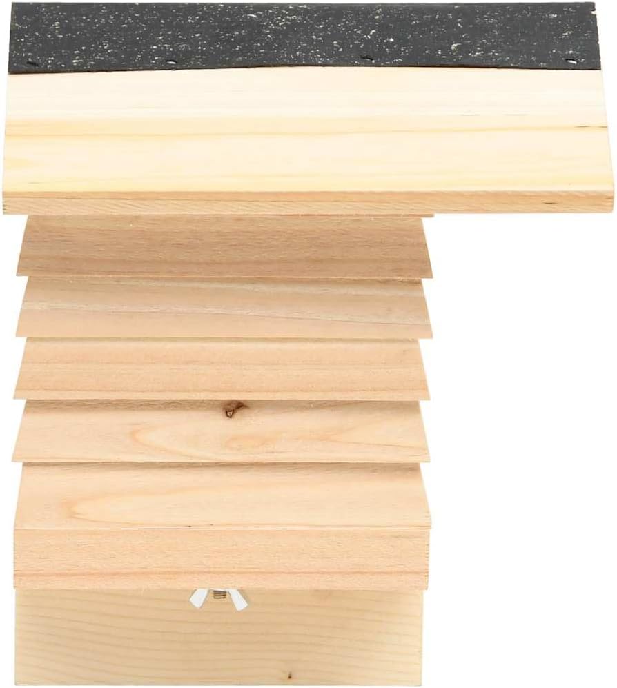 Bienenhotel aus massivem Tannenholz 22x20x20 cm wetterfestes Insektenhaus mit stapelbaren Nestern fü