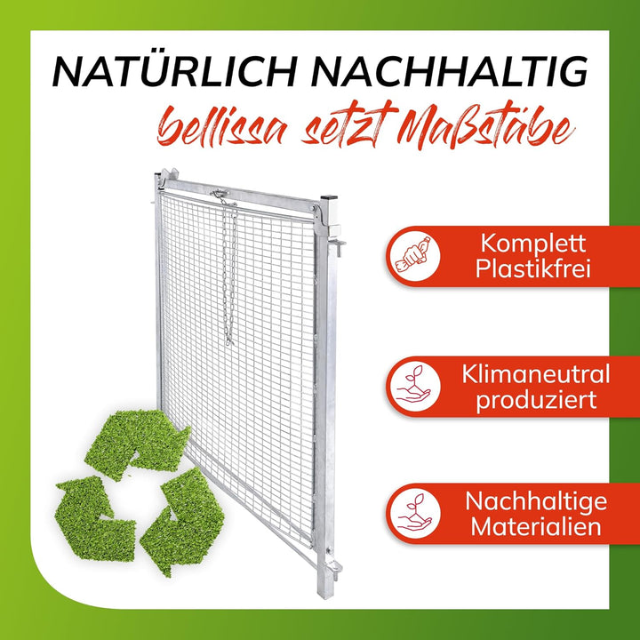 Premium Feuerverzinkter Gartenkomposter aus Holz und Metall - Kompostbehälter für den Garten mit Sie
