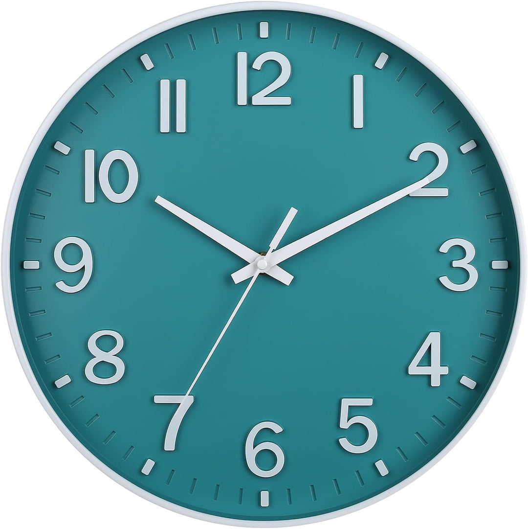 HZDHCLH 30cm Lautlos Wanduhr Schleichende Sekunde mit Arabisch Ziffer ohne Ticken für Dekoration Woh