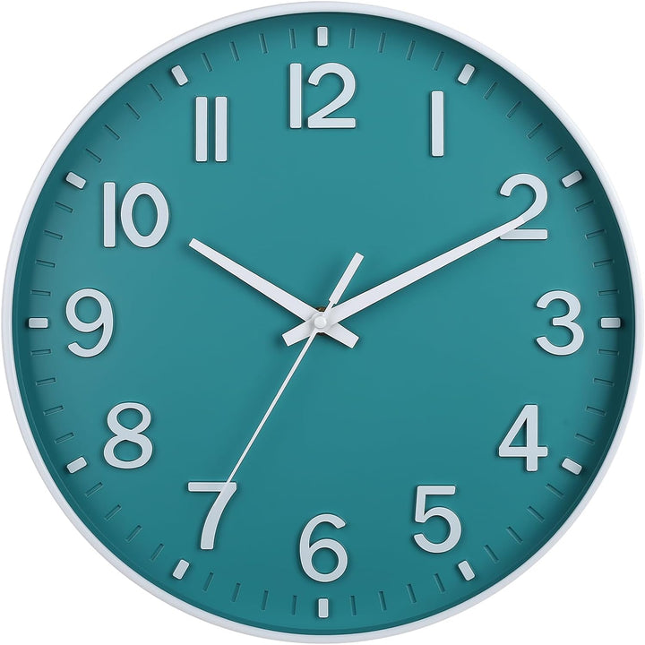 HZDHCLH 30cm Lautlos Wanduhr Schleichende Sekunde mit Arabisch Ziffer ohne Ticken für Dekoration Woh
