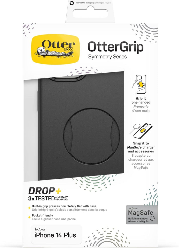 OtterBox OtterGrip Symmetry Hülle für iPhone 14 Plus für MagSafe, Sturzsichere, schützende Hülle mit