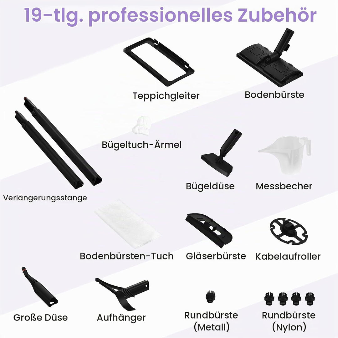 GOPLUS Dampfreiniger, Dampfdruck: max. 4,0 bar, variabler Dampf, Aufheizzeit: 5 Min., Leistung: 2000