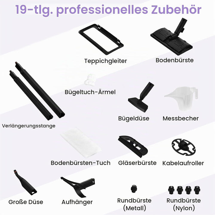 GOPLUS Dampfreiniger, Dampfdruck: max. 4,0 bar, variabler Dampf, Aufheizzeit: 5 Min., Leistung: 2000