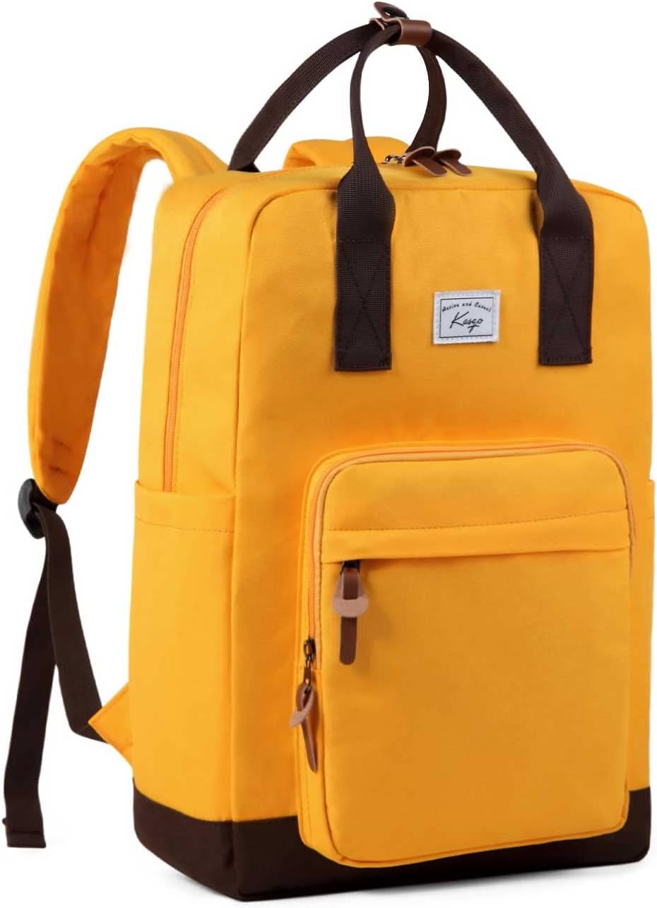 Kasgo Rucksack Herren, Schulrucksack Wasserabweisend Leichte 15,6 Zoll Laptop Schultasche für Damen