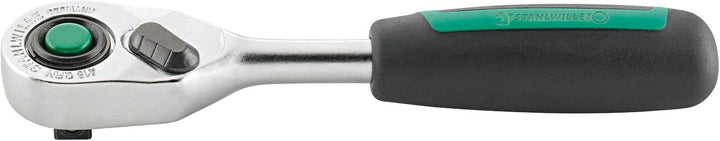 STAHLWILLE 415QR N l 1/4“ Feinzahn-Ratsche l QR Sicherheitsverriegelung l Länge 117 mm, ergonomische
