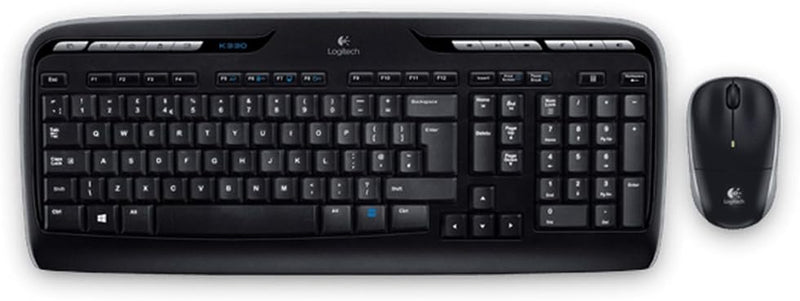 Logitech MK330 Kabelloses Tastatur-Maus-Set, 2.4 GHz Verbindung via Unifying USB-Empfänger, 4 progra