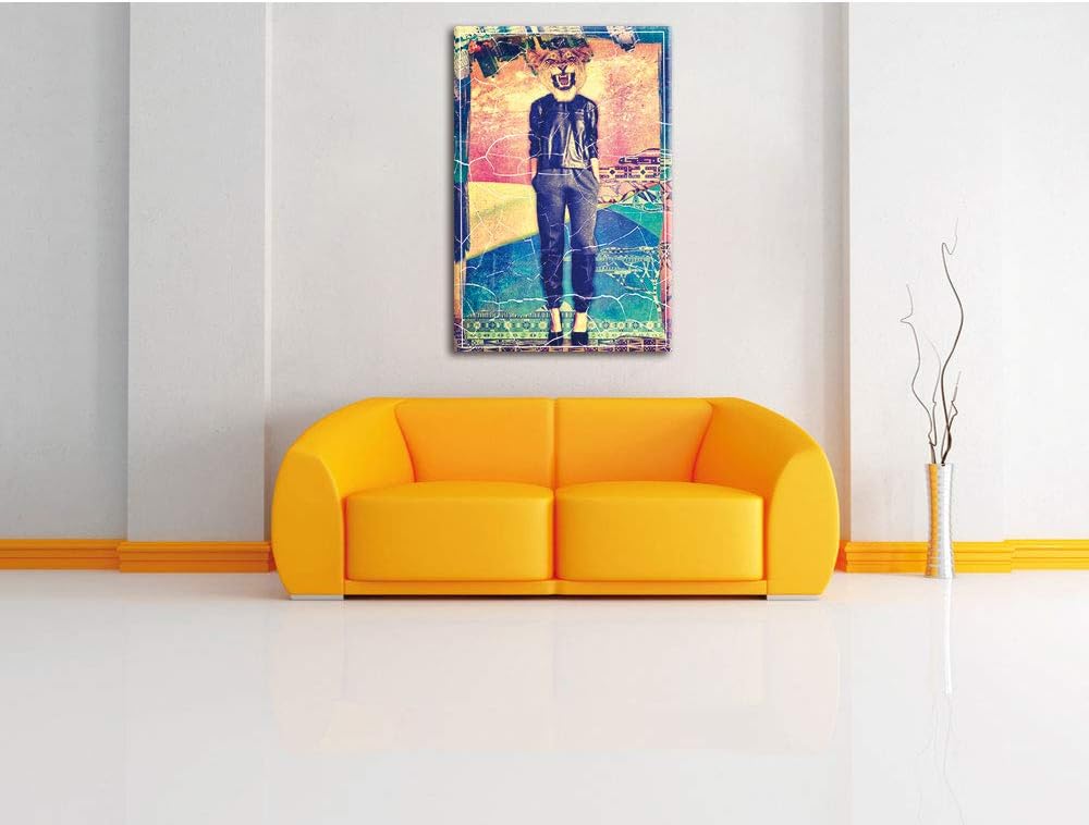 Lioness Leinwandbild Bild auf Leinwand, XXL riesige Bilder fertig gerahmt mit Keilrahmen, Kunstdruck