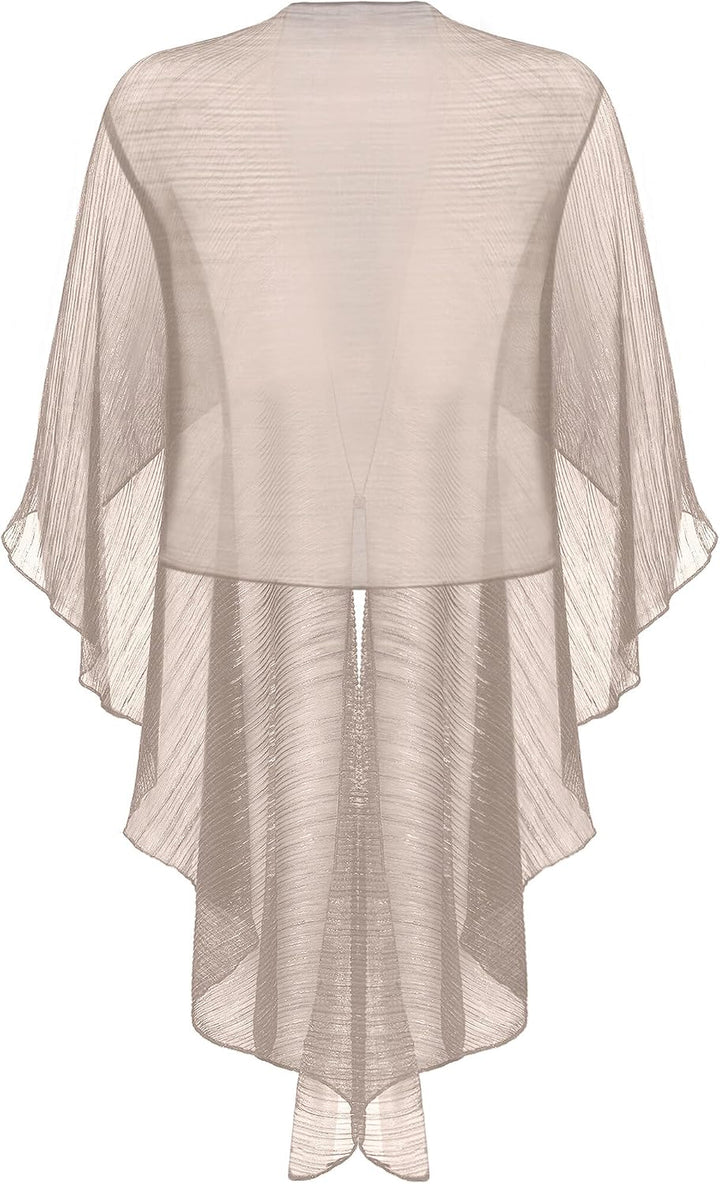 Vera Mont Damen Cape im Glitzer-Look Standard Einheitsgrösse Rosé/Silver, Standard Einheitsgrösse Ro