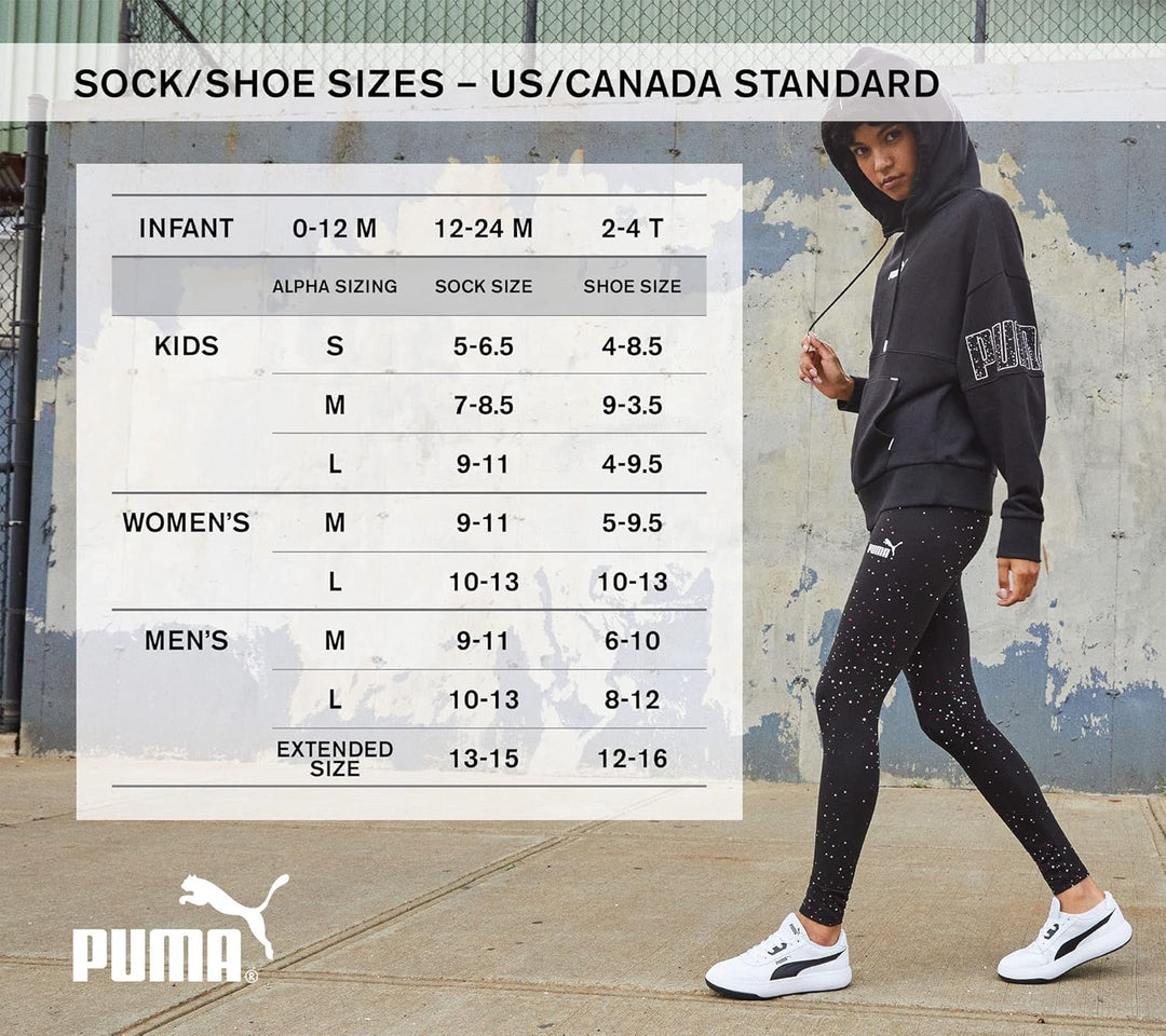 PUMA womens 8 Pack Low Cut Socks 9-11 Weiss, 9-11 Weiss