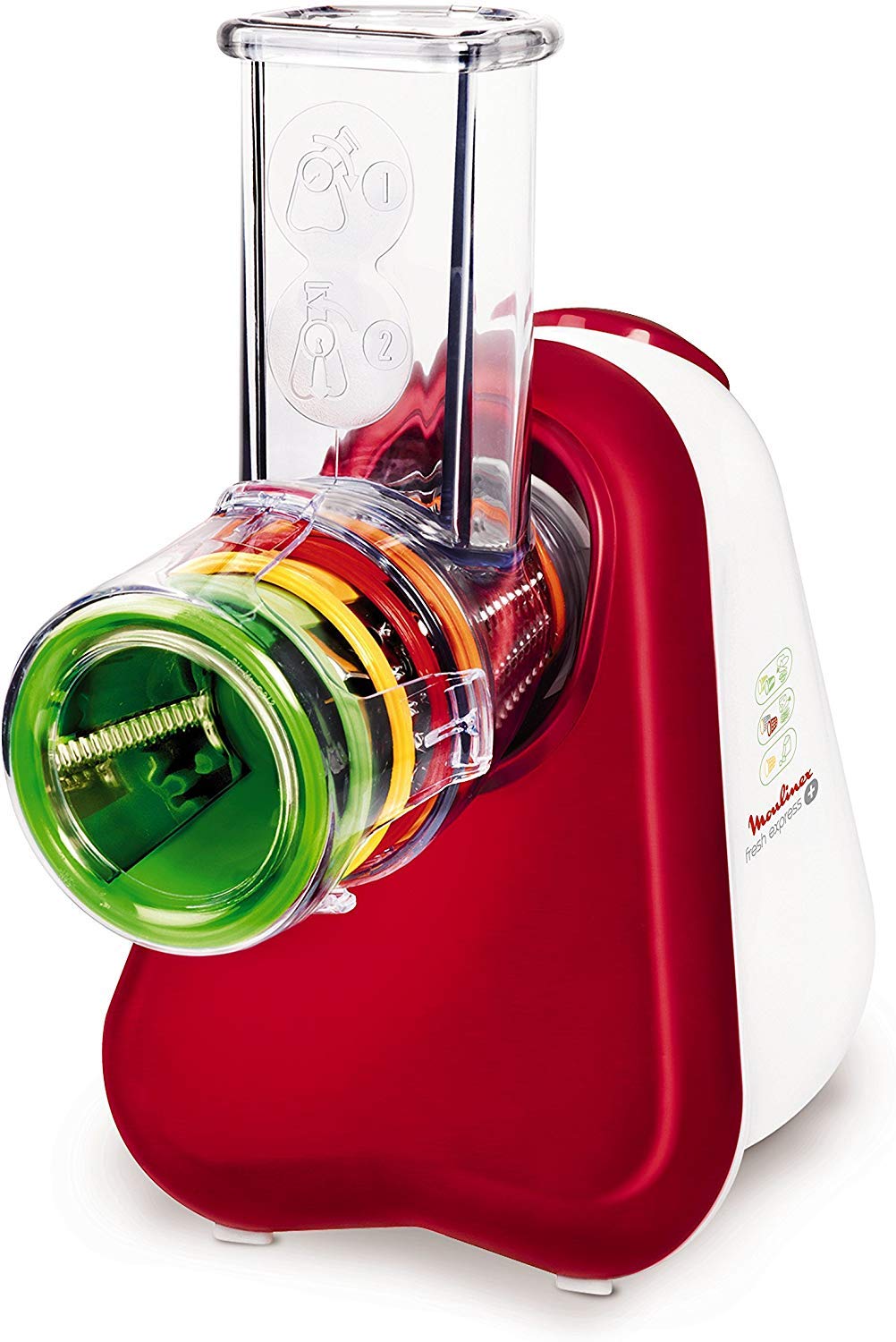 Moulinex DJ755G Fresh Express + Multifunktionszerkleinerer mit 5 Zubehörteilen und einem grossen Zul