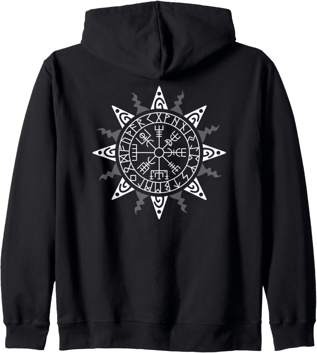 Wikinger Magischer isländischer Wegweiser Vegvisir (on back) Kapuzenjacke