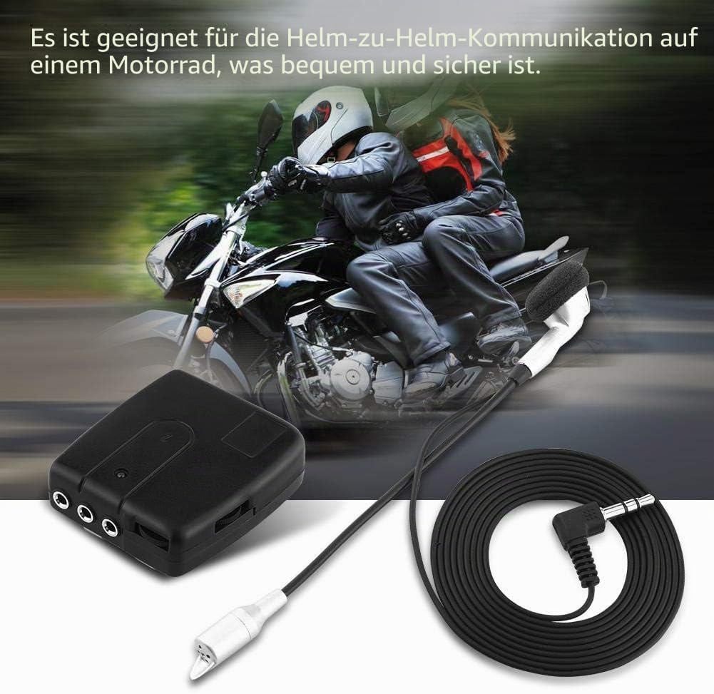 Keenso Motorradhelm Intercom Set, Gegensprechanlage Sprechanlage Helm-zu-Helm Kommunikationssystem