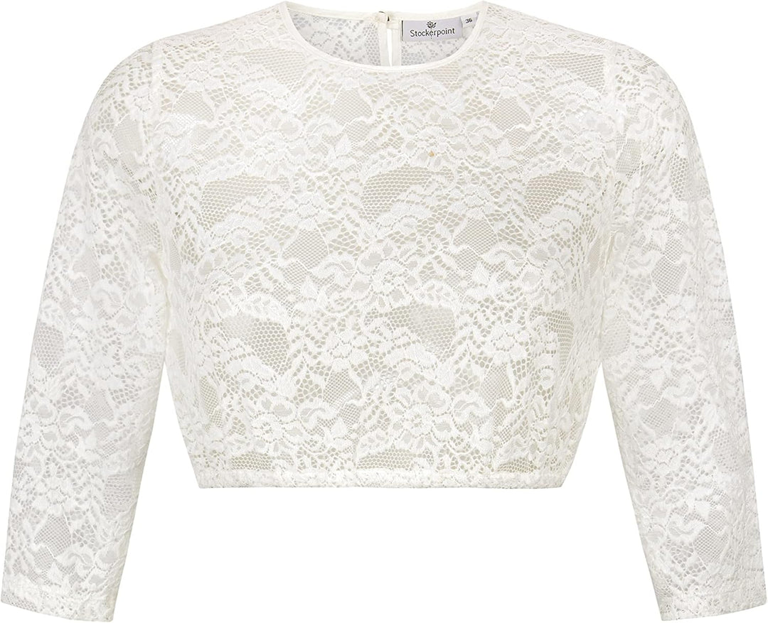 Stockerpoint Damen Akasha Dirndlbluse 34 Creme, 34 Creme