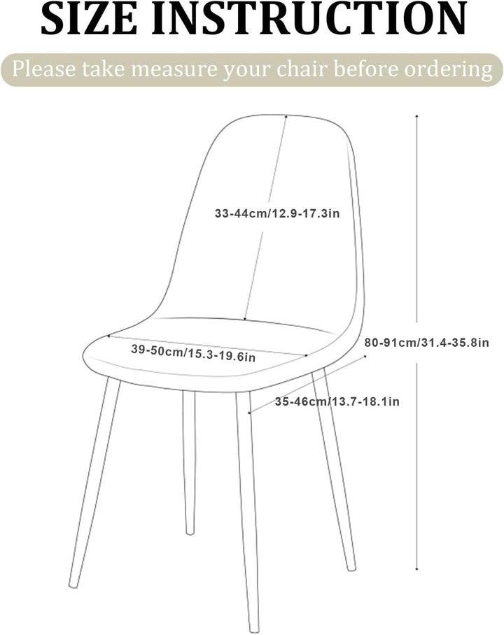 Jaotto Stuhlhussen 6er Set Strech, Esszimmerstühle Bezug Universal Waschbar Abnehmbare,Elegante Stuh