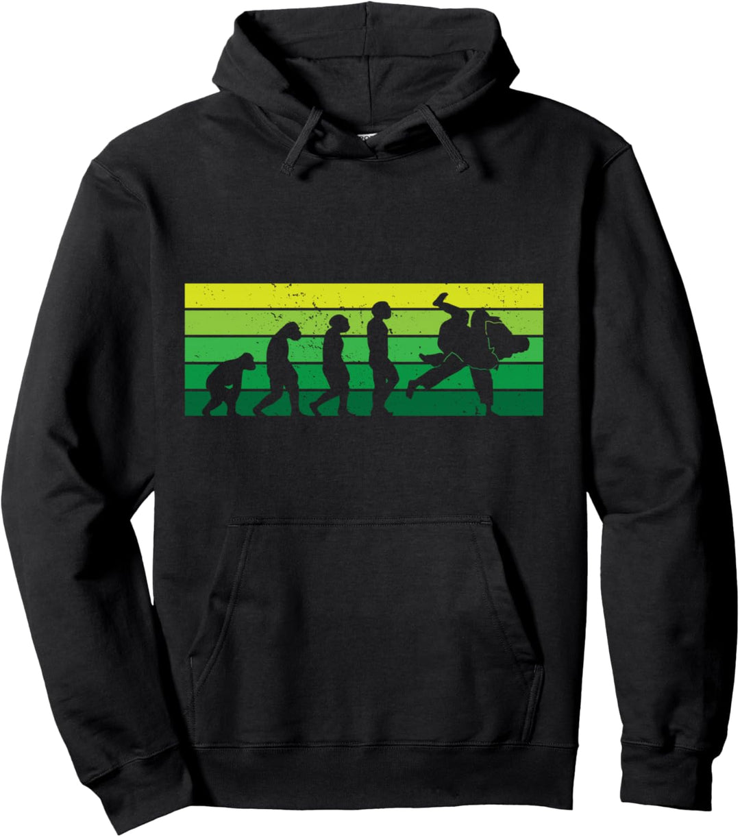 Judo Evolution cooles Judoka Retro Geschenk Pullover Hoodie