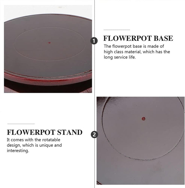 YARNOW Drehteller Drehscheibe Blumentopf Rund Untersetzer Drehbar 24cm Desktop Drehbühne für Büro Zu