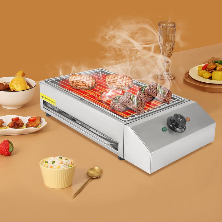 Elektrischer Grillofen mit Einstellbarer Temperatur für Picknicks Partys Camping Decks Terrassen Par
