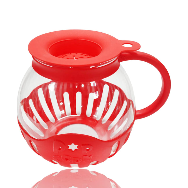 Mikrowellen-Popcorn-Maker aus Premium-Glas ohne BPA spülmaschinenfest, 3 in 1 Silikondeckel, gesunde