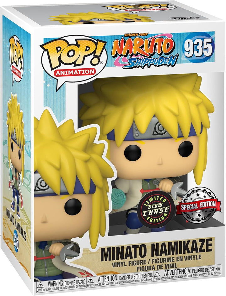 Funko Pop! Animation: Naruto - Minato Namikaze - 1/6 Quote Für Seltene Chase-Variante - Leuchtet Im