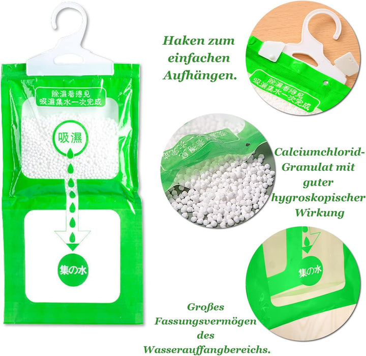 10er-Pack Moisture Absorber,Anti-Schimmel hängender Entfeuchter,Moistureproof Desiccant Bag,Luftentf