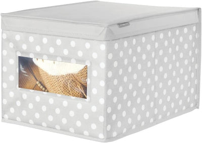 mDesign 6er-Set stapelbare Ordnungsbox – grosse Aufbewahrungsbox mit Sichtfenster für das Kinderzimm